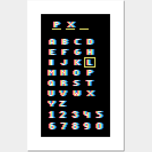 Enter Your Initials Pixel Art Retro Arcade Wall Art by Contentarama